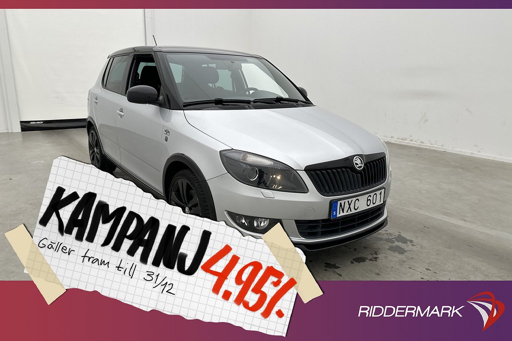 Skoda Fabia 1.2 TSI 105hk Monte Carlo Sensorer 4,95% Ränta