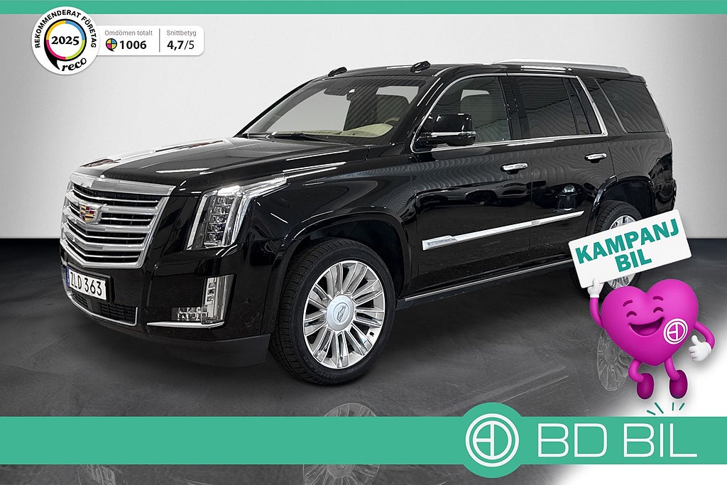 Cadillac Escalade 6.2 V8 PLATINUM SV-SÅLD 7-SITS 3,95% RÄNTA