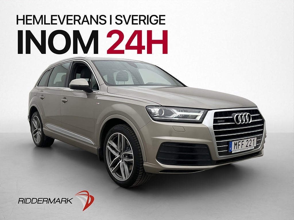 Audi Q7 TDI Q S Line 7-sits Cockpit Pano D-Värm BOSE 272hk