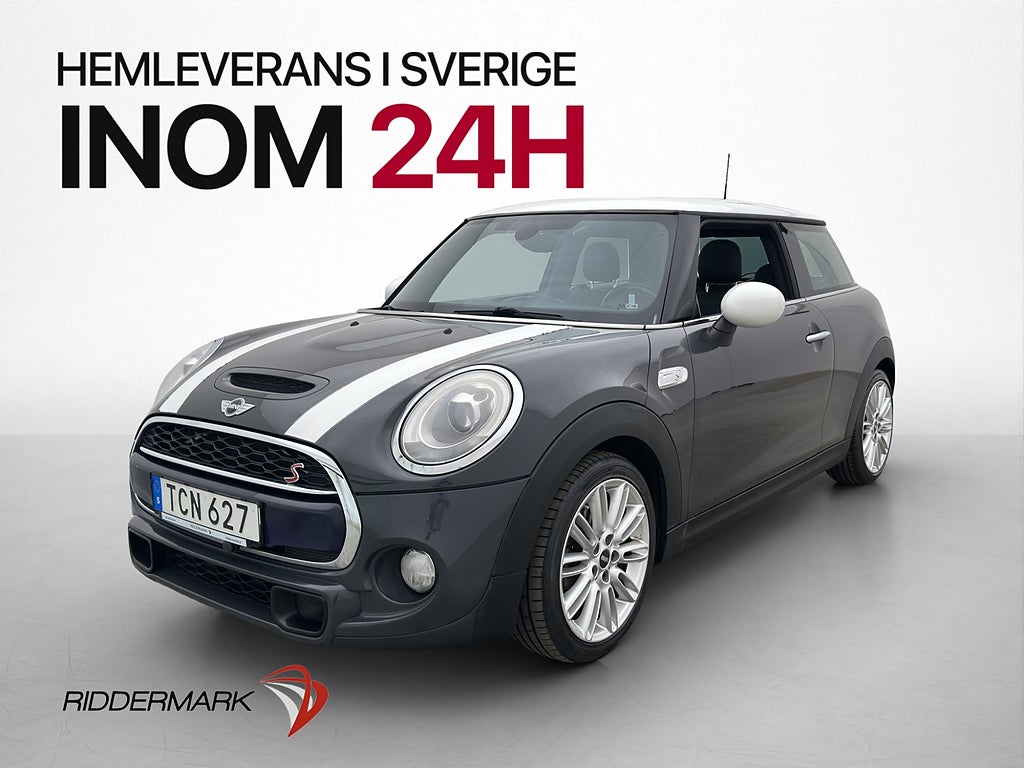 MINI Cooper S JCW-Ratt Pano Kamera Navi Skinn Farthållare