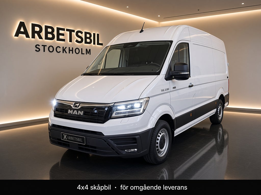 MAN TGE Skåpbil 4X4 / L3H3 / AUT/ 177hk / Lager bil