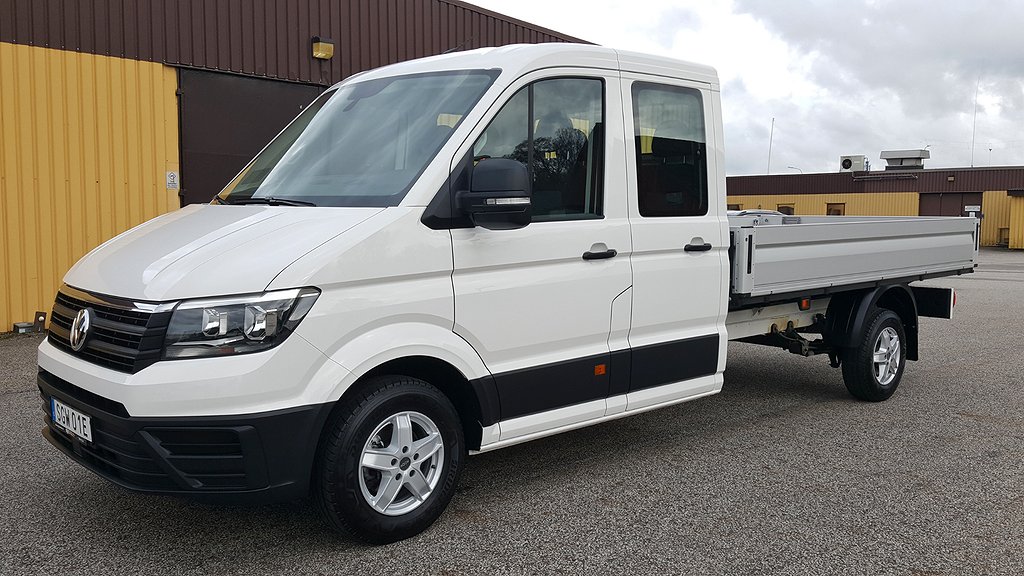 Volkswagen Crafter 2.0TDI Dubbelhytt 7-sits Chassi Flak 3.5m