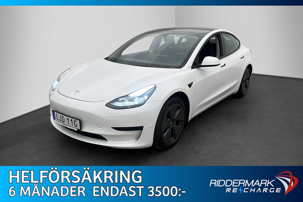Tesla Model 3 Standard Range Uppgraderad-AP Svensksåld