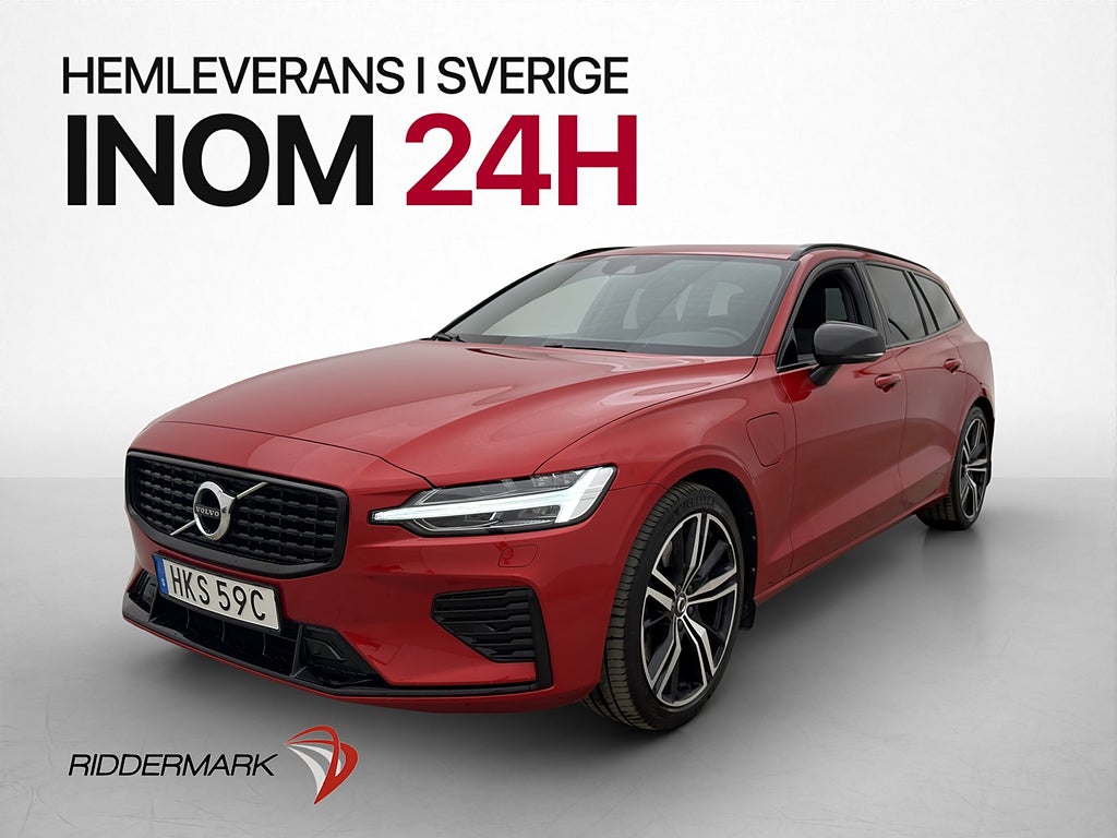 Volvo V60 Recharge T6 AWD R-Design Värmare H/K Skinn Drag