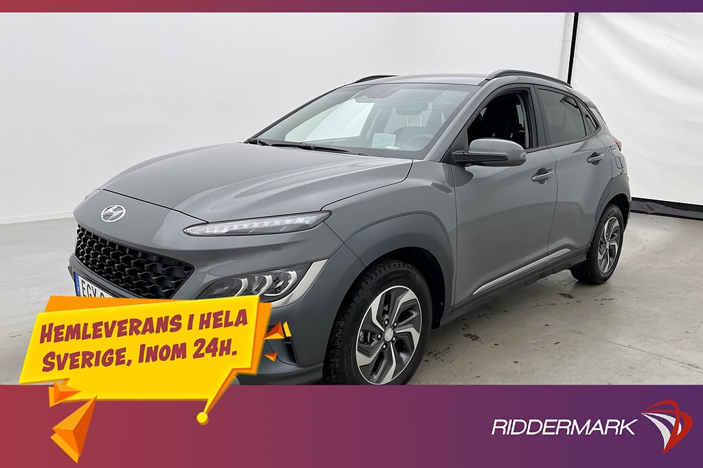 Hyundai Kona Hybrid 141hk Advanced M&K-Värm HUD Kamera Navi