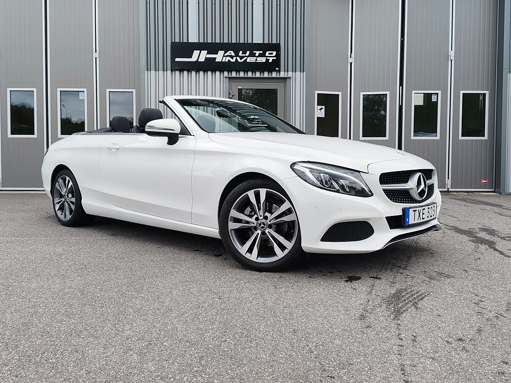 Mercedes-Benz C 200 Cabriolet 9G-Tronic Svensksåld Burmester Elstolar