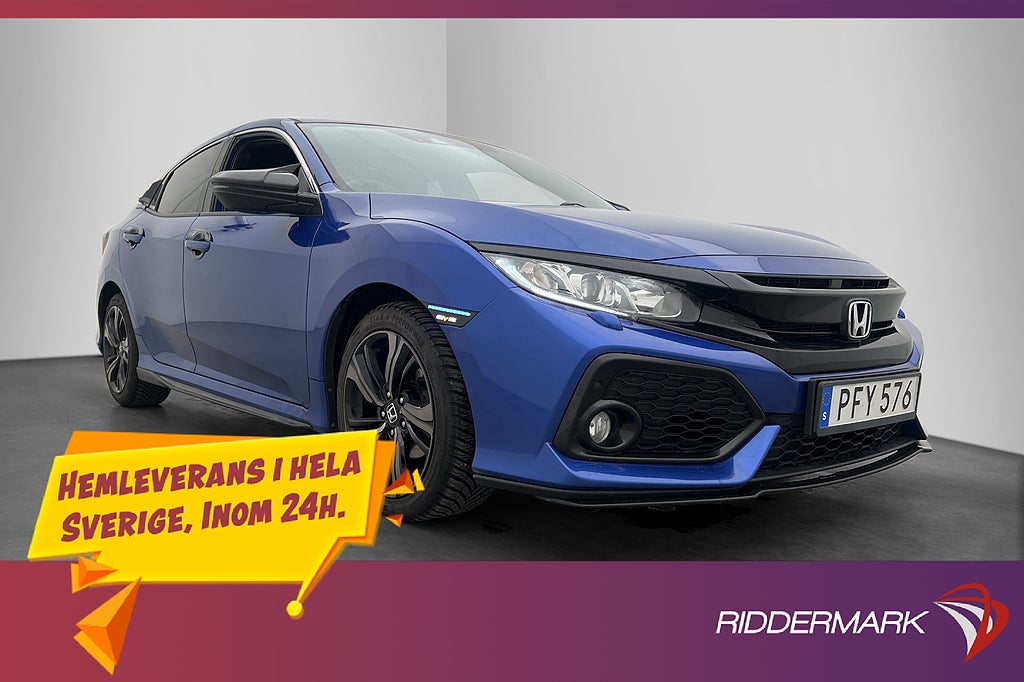 Honda Civic 1.0 CVT 129hk Elegance Kamera Navi Adp-Fart