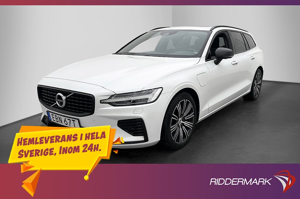 Volvo V60 Recharge T8 AWD 456hk R-Design Pano B&W Drag Värm