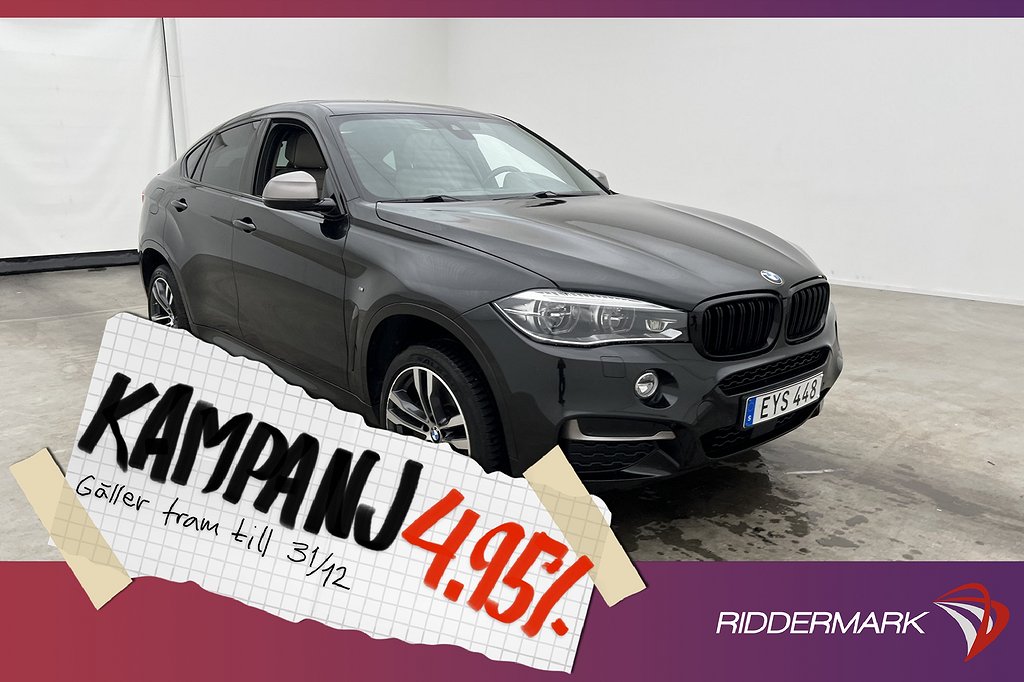 BMW X6 M50d 381hk Individual B&O Taklucka P-Värm 4,95% Ränta