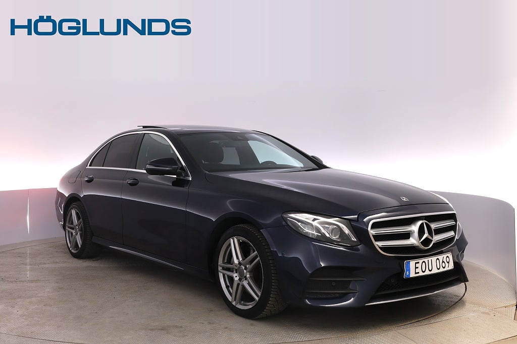 Mercedes-Benz E 200 4MATIC AMG Navi 360" Pano Burmester Drag V-hjul