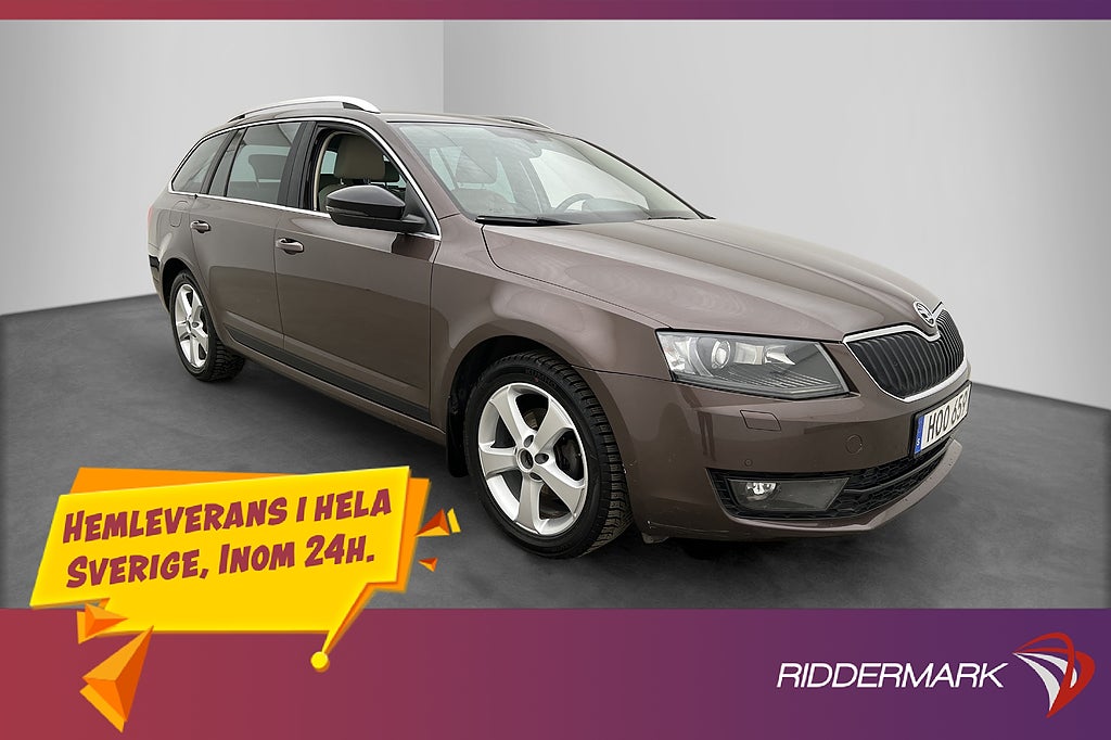 Skoda Octavia 2.0 TDI 150hk Värmare P-Sensorer Navi Drag
