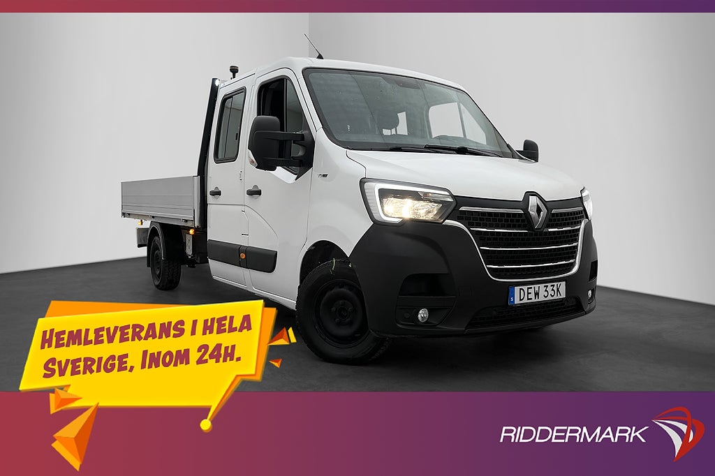 Renault master 2.3dCi FLAKBIL DUBBELHYTT Värm Drag 7Sit Moms