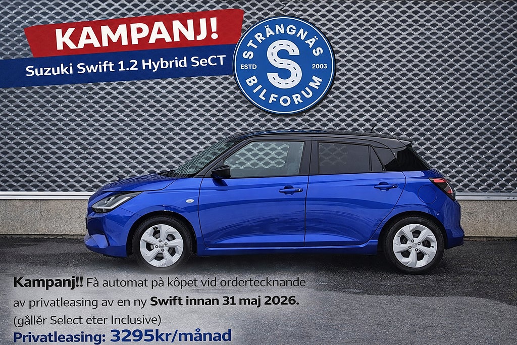 Suzuki Swift 1.2 Hybrid Select CVT. Kampanj! Automat på köpet!! 