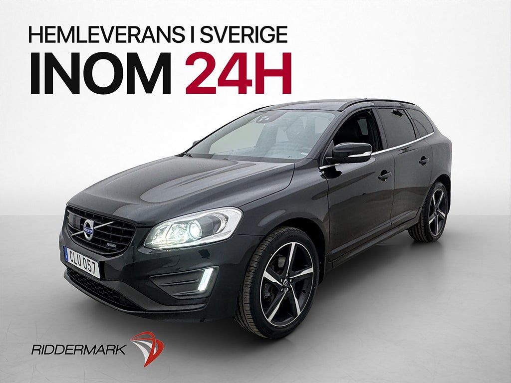 Volvo XC60 D5 215hk AWD R-Design Skinn Värmare Navi Drag