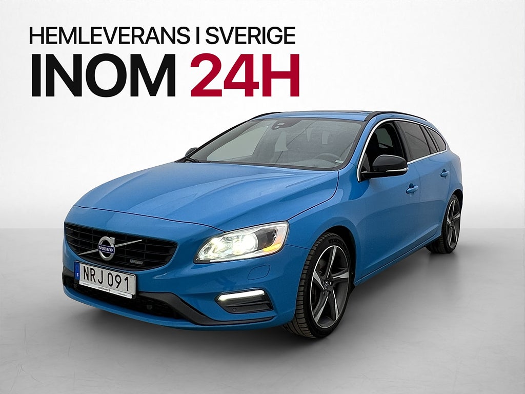 Volvo V60 D5 AWD Polestar R-Design Taklucka Skinn Drag Värm