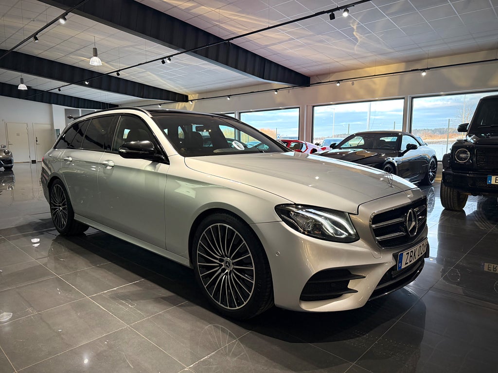 Mercedes-Benz E 220d 4MATIC AMG Glastak Värmare Burmester Sound - bild 14