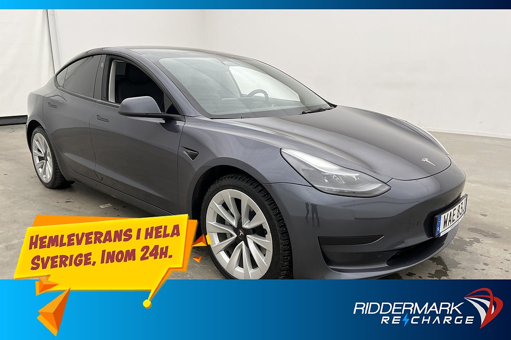 Tesla Model 3 Standard Range Pano AP Kamera Drag SvSåld MOMS