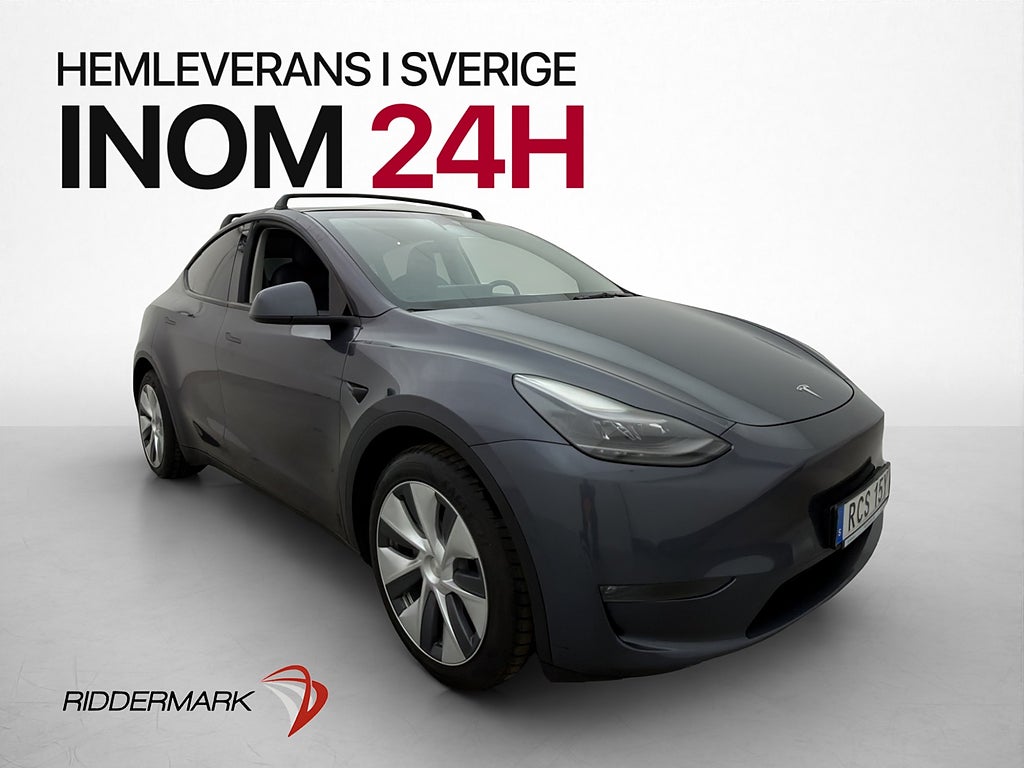 Tesla Model Y Long Range AWD Takräcken Panorama Dragkrok