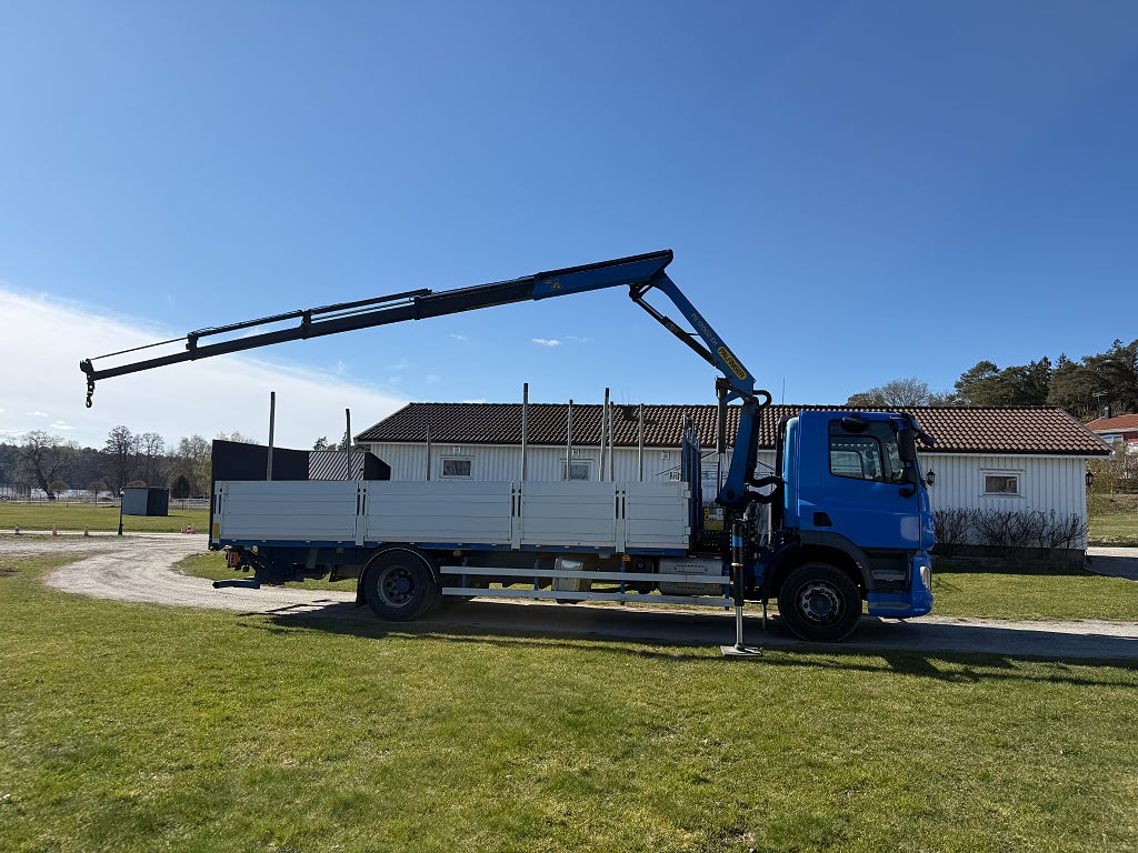 DAF FA CF290I Lågmilad, Brädgårdsbil, kranbil, Euro6, backgavellyft