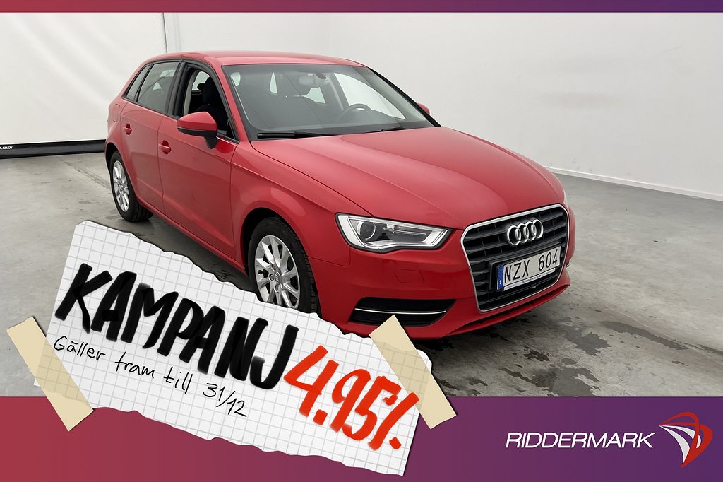 Audi A3 1.4 TFSI 122hk Attraction Farthållare 4,95% Ränta