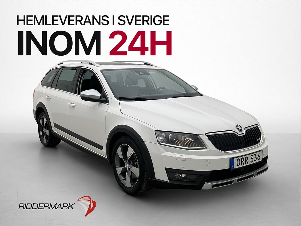 Skoda Octavia Scout 2.0 TDI 4x4 184hk Pano Värm Drag Ad-fart