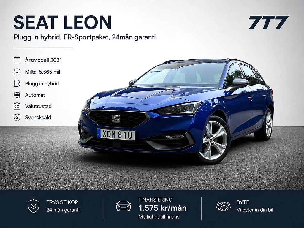 Seat LEON SPORTSTOURER León ST e-Hybrid FR 24 MÅN GARANTI VINTERHJUL VÄLSERVAD
