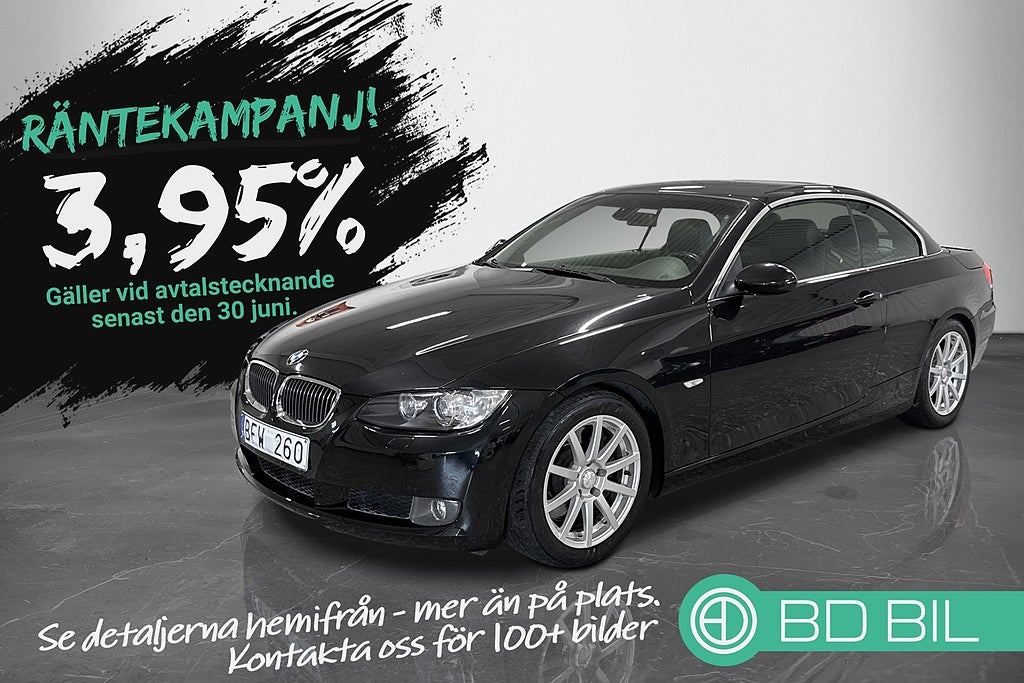 BMW 335i CAB 306HK FÅ BRUKARE LÅGA MIL KAMPANJ 3,95% RÄNTA