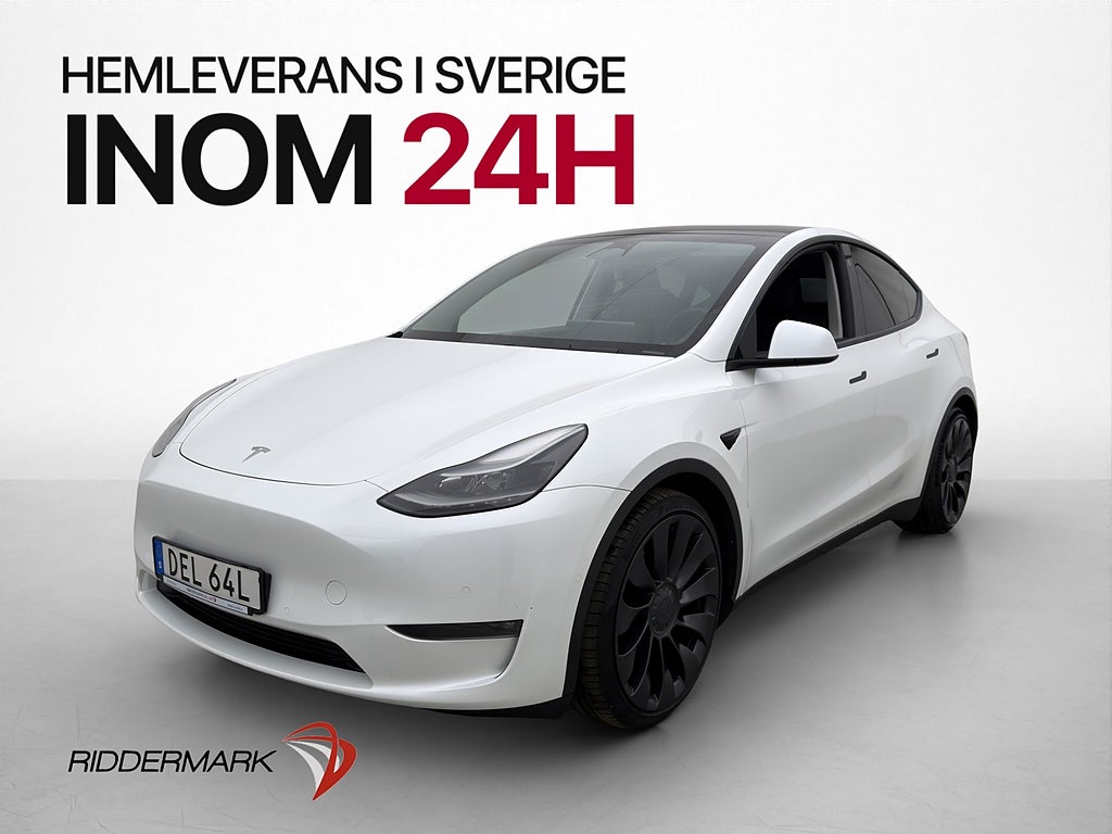Tesla Model Y Performance Autopilot Värmepump Pano