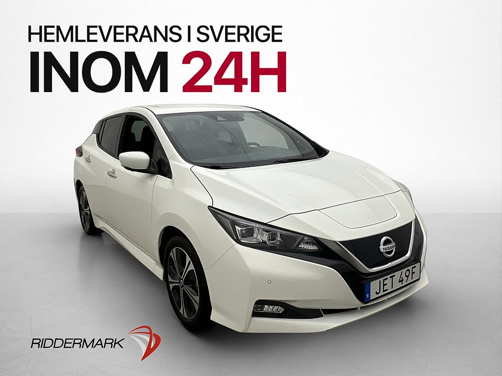 Nissan Leaf 40kWh 360° Rattvärme Adaptiv-F ISOFIX LågSkatt