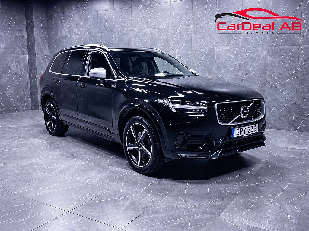 Volvo XC90 7-Sits R-Design B&W HUD Kamera CarPlay Navi Drag