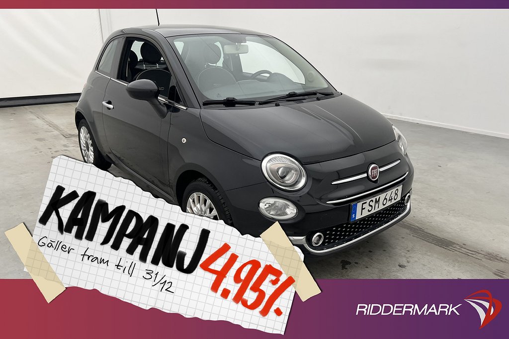 Fiat 500 1.2 69hk Lounge Pa 4,95% Ränta