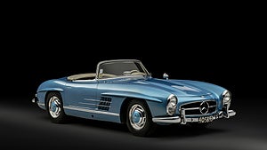 Mercedes 300 SL har tillhörd Juan Manuel Fangio. Foto: RM Sotheby's