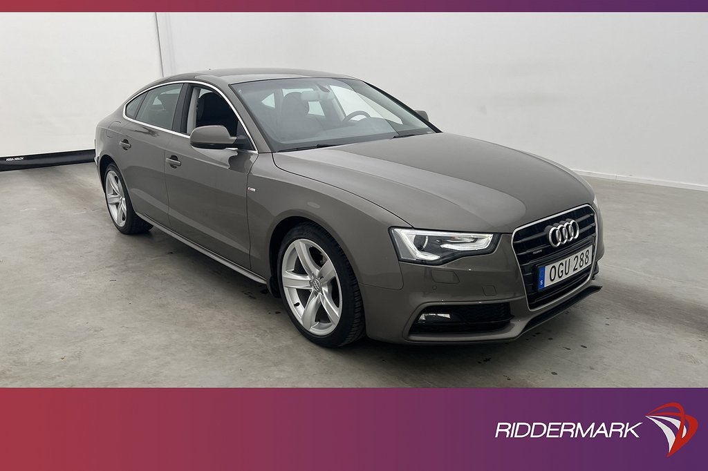 Audi A5 Sportback TDI Q 190hk S-Line P-Värmare Halvskinn