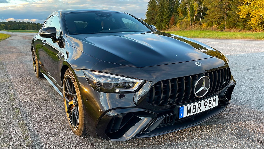 Mercedes-AMG GT 63 S E Performance Har en fyrliters V8-motor som får hjälp av en elmotor. Foto: Anders Nilsson 
