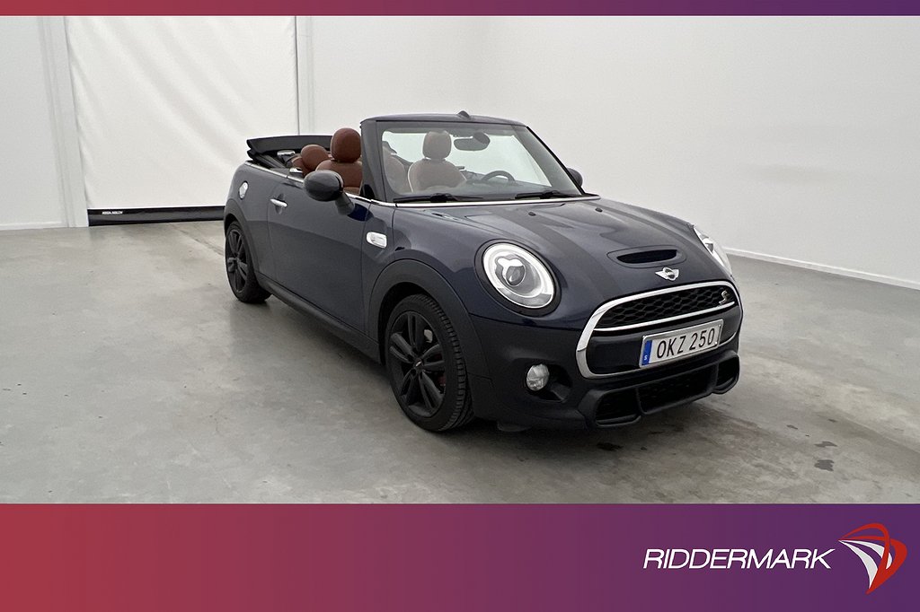 MINI Cooper S Convertible 192hk JCW H/K Kamera Skinn Keyless