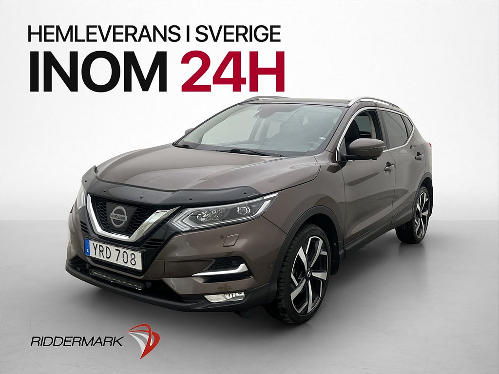 Nissan Qashqai 130hk Tekna Pano M&K-Värmare 360° Halvskinn