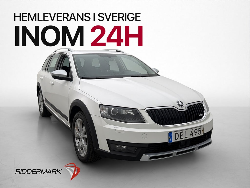 Skoda Octavia Scout 2.0 TDI 4x4 Fjärr-Värm Drag P-Sensorer