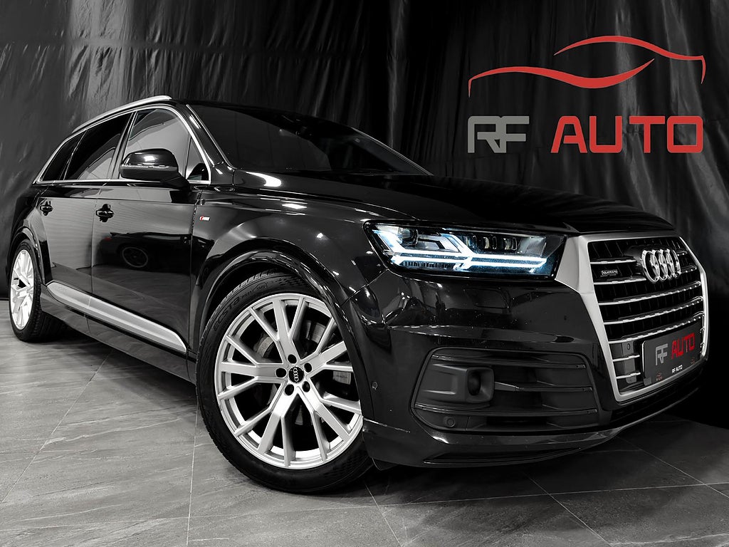 Audi Q7 3.0 TDI V6 S line 7-sits Cockpit Värmare Matrix SE-UTR 