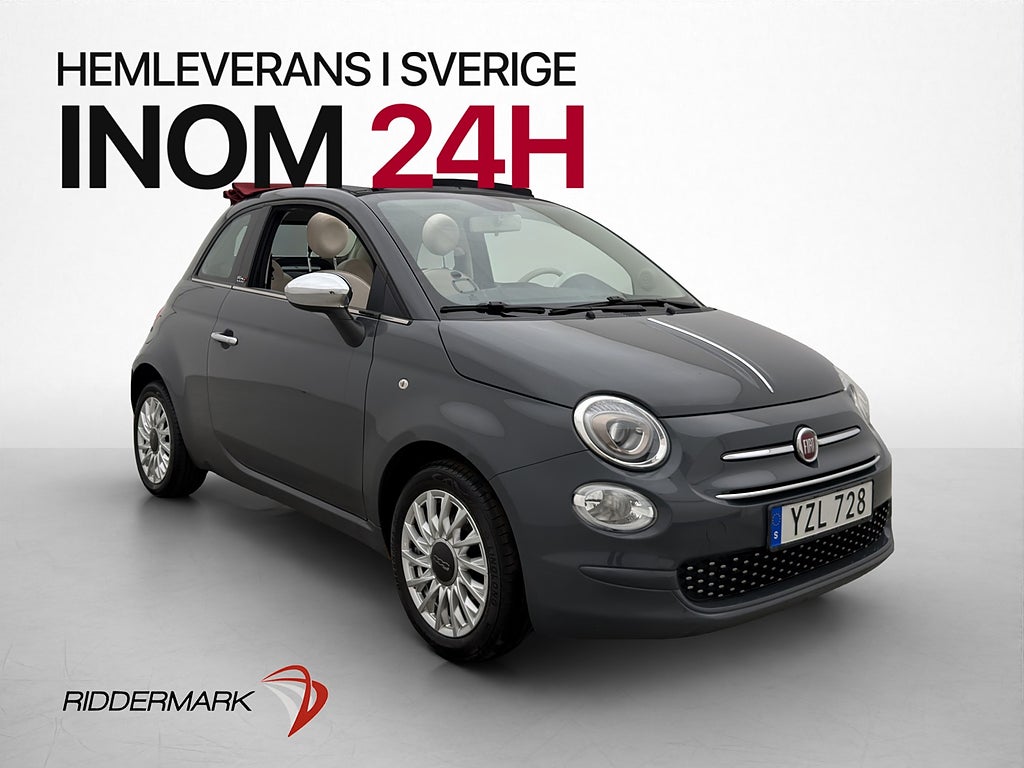 Fiat 500C 1.2 8V Dualogic 69hk Lounge Bluetooth Farthållare