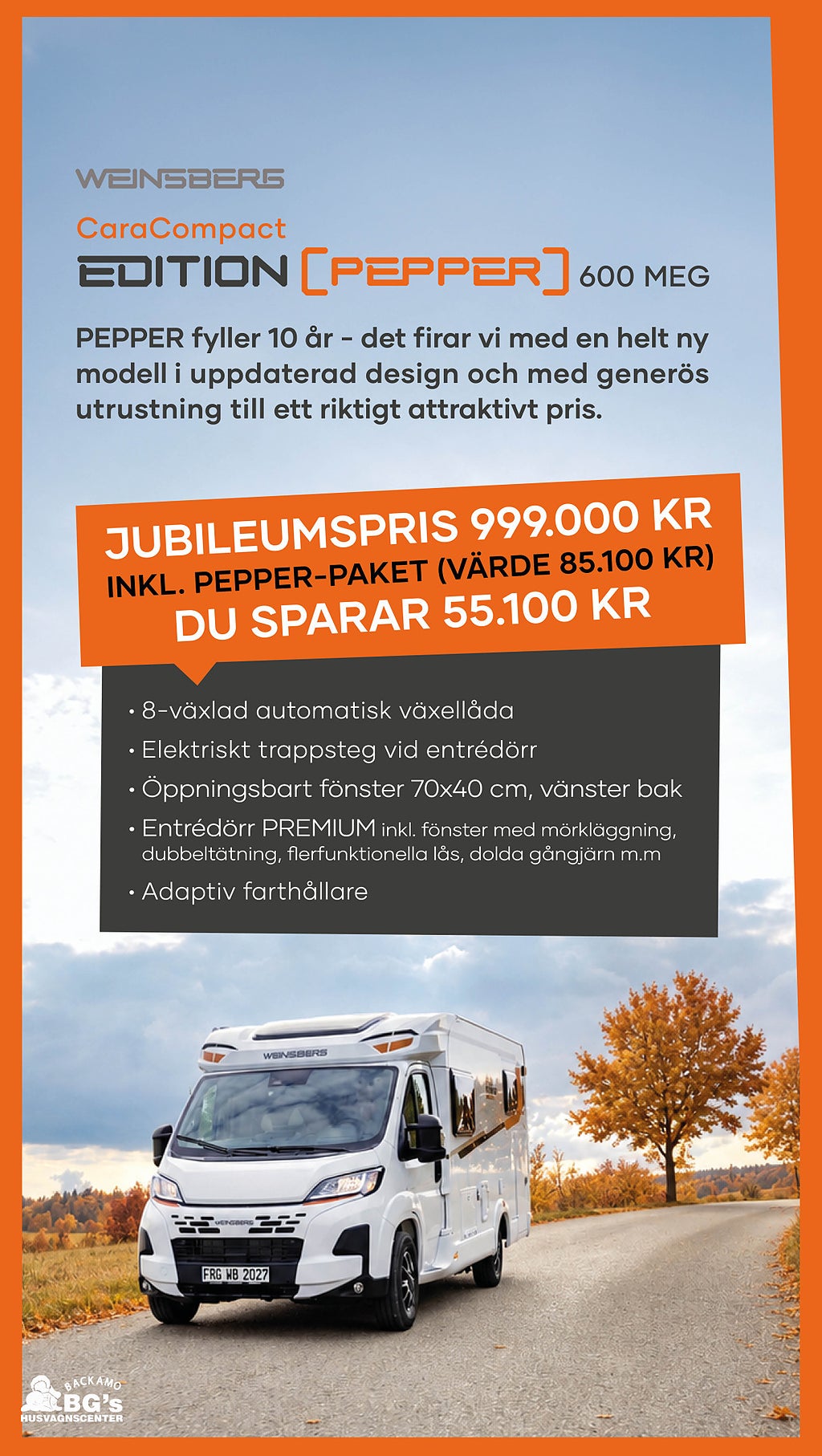 Weinsberg CaraCompact EDITION [PEPPER] 600 MEG *KAMPANJ*