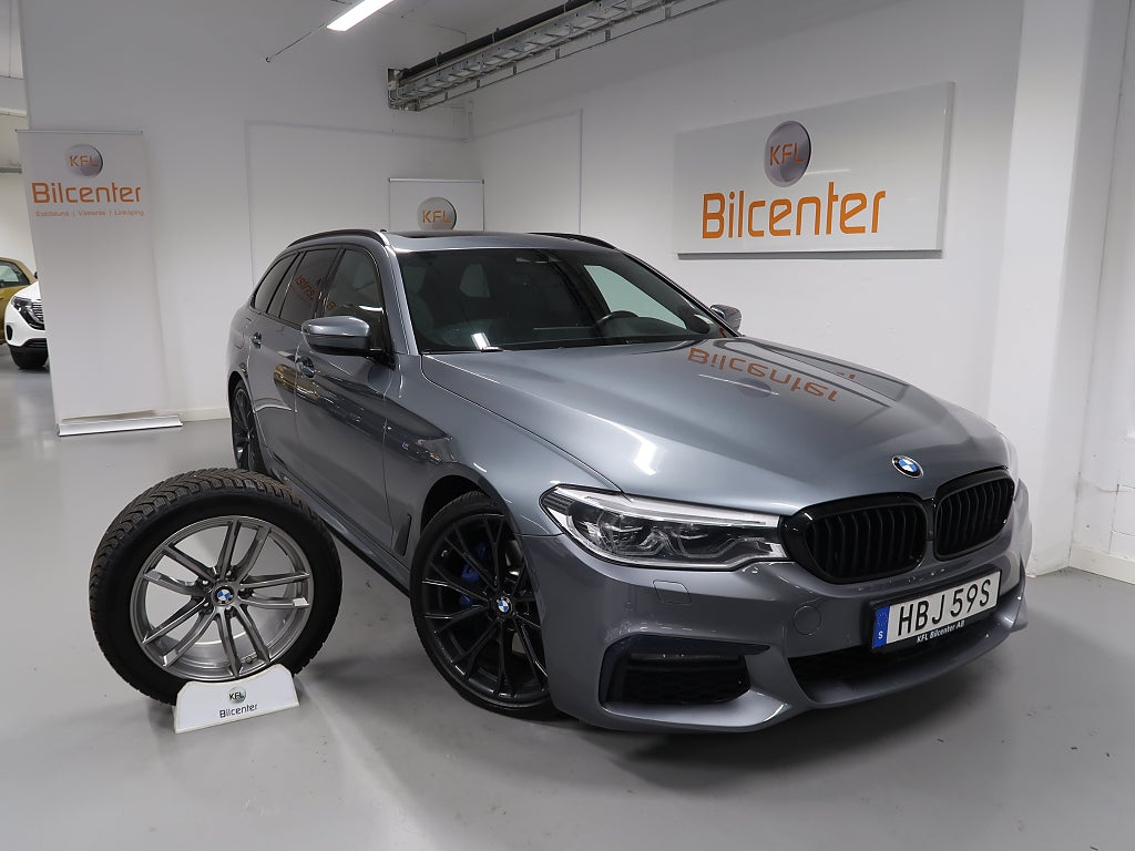 BMW 530d xDrive M Sport V-Däck ingår H/K-HUD-360°-Pano-Drag-Värm