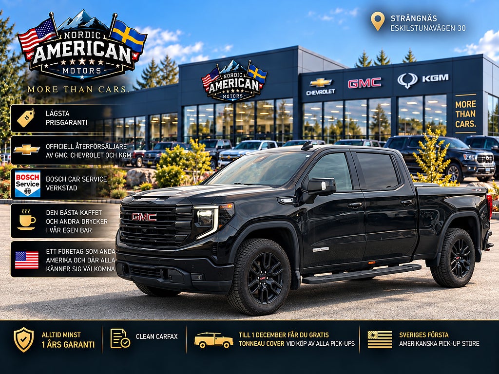 GMC Sierra 1500 3.0 Duramax Elevation - I LAGER - Skinn - Dragkrok