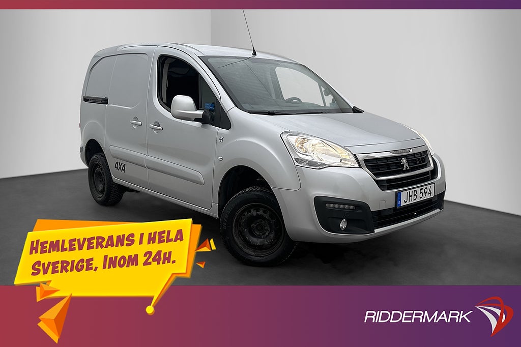 Peugeot Partner 1.6HDi DANGEL 4x4 Värmare 3Sits PDC Dragkrok