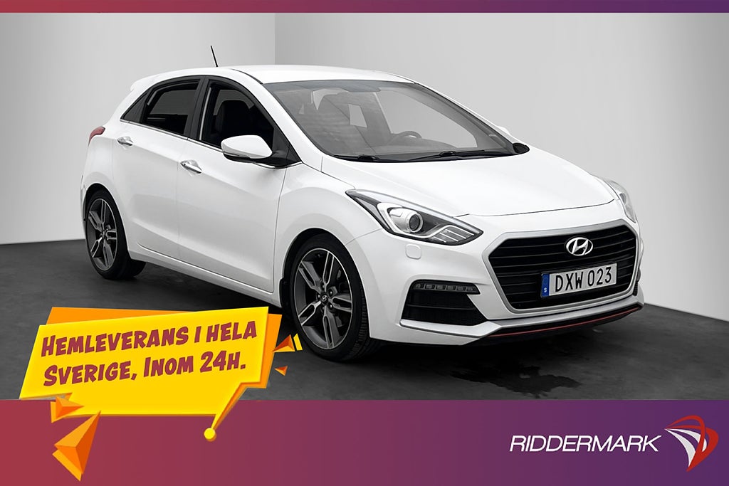 Hyundai i30 1.6 GDI Turbo 186hk Kamera Rattvärme Navi