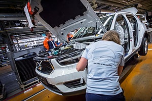 Pre-production of the new Volvo XC40 in the manufacturing plant in Ghent