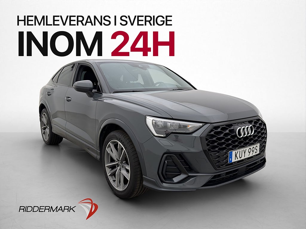 Audi Q3 Sportback 35 TFSI 150hk Värmare Cockpit CarPlay Drag