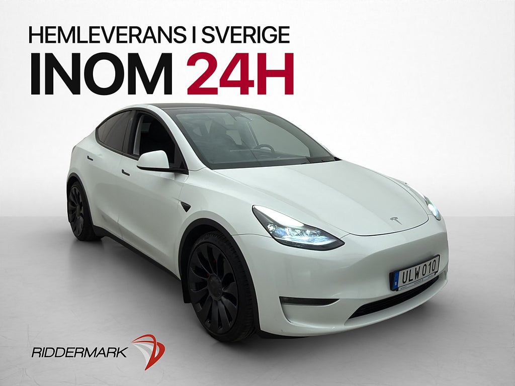 Tesla Model Y Performance AWD Autopilot Dragkrok Skinn Pano