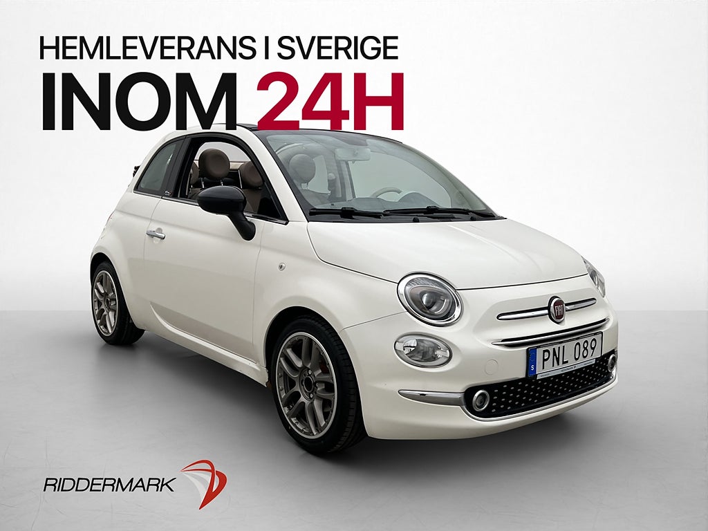 Fiat 500C 1.2 69hk Cult Lounge Skinnklädsel Sensorer
