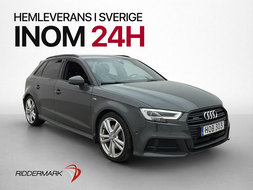 Audi A3 TFSI Q 190hk S-Line Cockpit B&O Matrix Kamera Navi