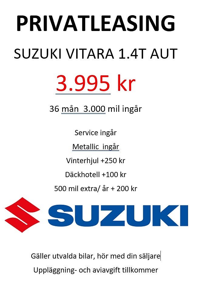 Suzuki Vitara PRIVATLEASING KAMPANJ